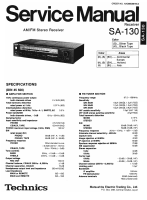 Technics - SA-130 - Service manual 